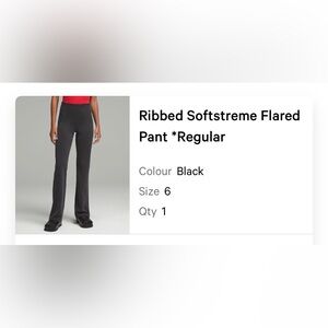 lululemon athletica Ribbed Softstream Flared Pant - Black
